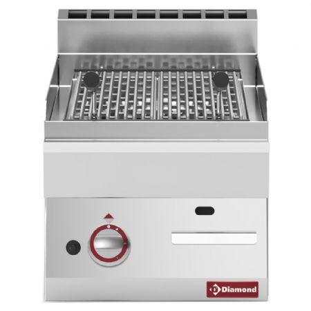 Grill pierre de lave gaz grille de cuisson en fonte  poser 400x650x280/380 mm