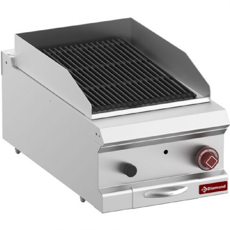 Grill pierre de lave module 1/2 grille en fonte 