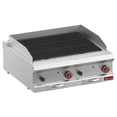 Grill pierre de lave module 1/1 grille en fonte 