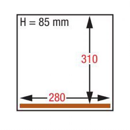 Machine sous-vide, chambre 280x310xh85 mm. - 4 m3/h 317x438x293 mm