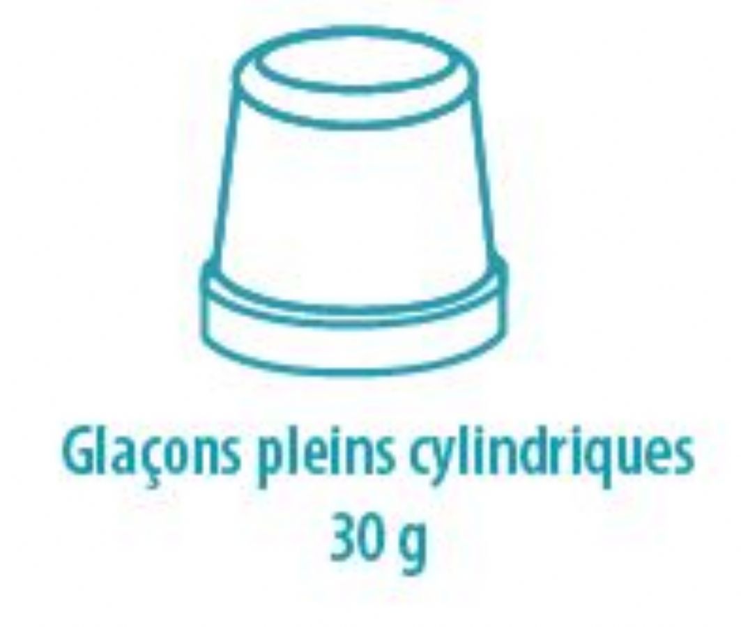 Machine  glaons pleins 22g  injection  air avec rserve intgre 60 kg - prod 112 kg/24h