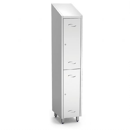 Armoire vestiaire pro 2 compartiments acier - 370x2010x480 mm