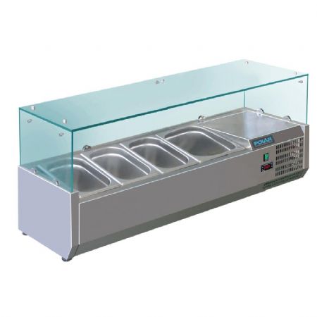 Vitrine rfrigre  ingrdients 3x GN 1/3 et 1x GN 1/2 - 1200x395x435 mm