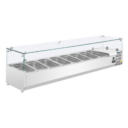 Vitrine rfrigre  ingrdients 8 bacs GN 1/3 - 1800x395x435 mm