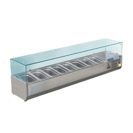 Vitrine rfrigre  ingrdients 8 bacs GN 1/3 - 1800x395x435 mm