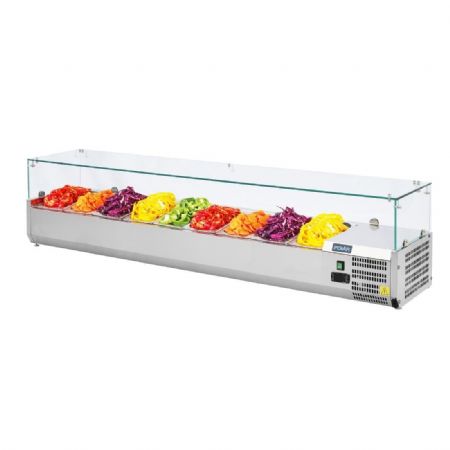 Vitrine rfrigre  ingrdients 9 bacs GN 1/3 - 2000x395x435 mm