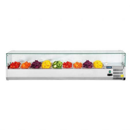 Vitrine rfrigre  ingrdients 9 bacs GN 1/3 - 2000x395x435 mm