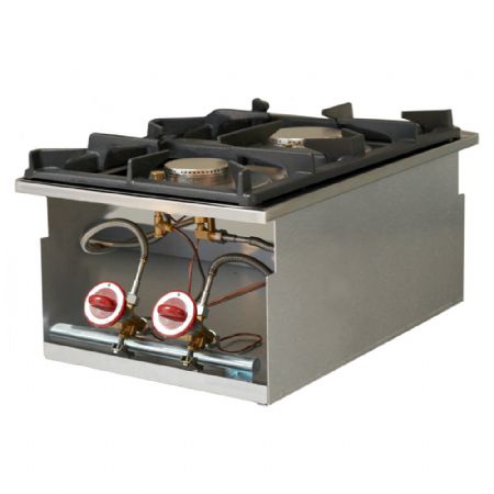 Cuisinire gaz 2 feux vifs  encastrer 400x600x mm