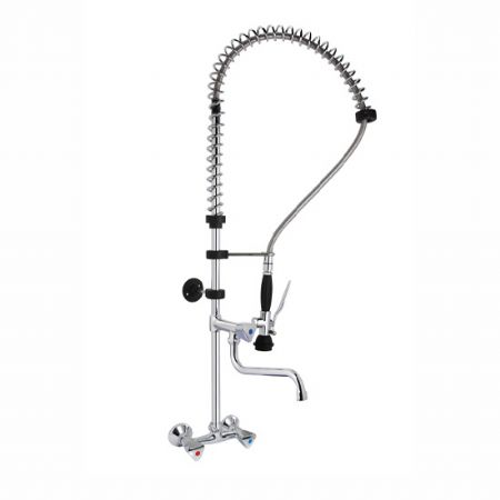 Douche vaisselle pro sur mlangeur 2 trous avec bec pivotant raccord 1/2