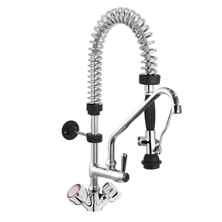 Douche vaisselle pro sur mlangeur monotrou avec bec pivotant raccord 3/8