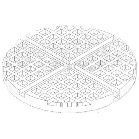 Gaufrier lectrique pour 4 ventails gaufrs 305x400x230 mm