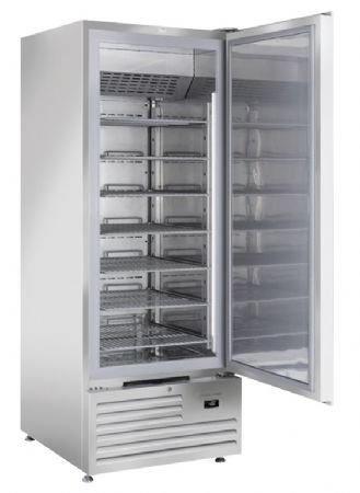 Conglateur glacier ngatif -25C  -18C  1 porte GN2/1 refroidissement ventil inox 600L - 740x880x2025 mm