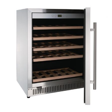 Rafrachisseur  vin dessous de comptoir inox 51 bouteilles - 595x585x815 mm