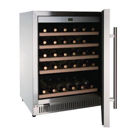 Rafrachisseur  vin dessous de comptoir inox 51 bouteilles - 595x585x815 mm