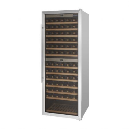 Cave  vin double zone de temprature 126 bouteilles - 600x630x1580 mm