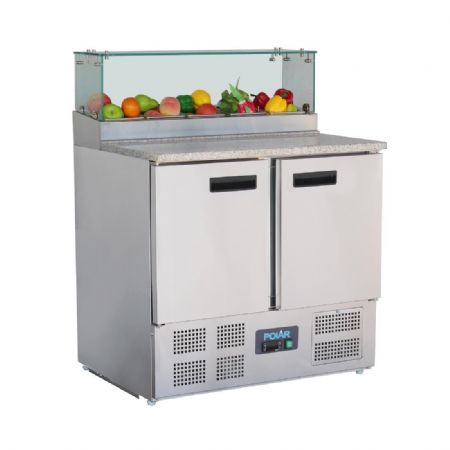 Meuble prparation  pizzas +2/+8 C avec 2 portes - 256 litres