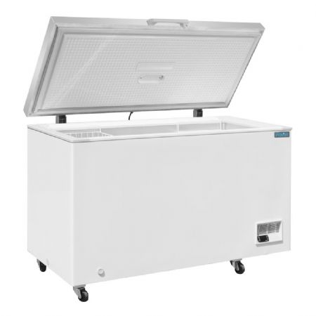 Conglateur coffre R600a en inox avec couvercle 378 litres - 1435x781,5x969 mm