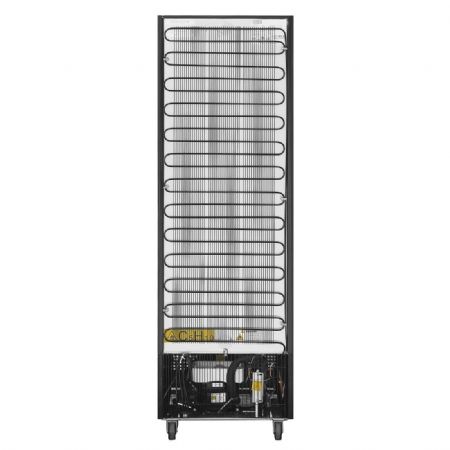 Vitrine rfrigre positive noire avec caisson lumineux 218 litres - 530x575x1692 mm