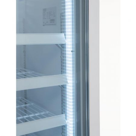 Vitrine rfrigre ngative une porte avec bandeau lumineux 412 litres - 680x745x1990 mm