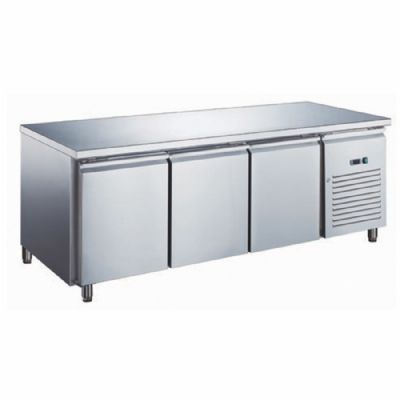 Table rfrigre inox ngative avec vaporateur ventil - 3 portes - 417 litres - Sans dosseret - GN3101BTX