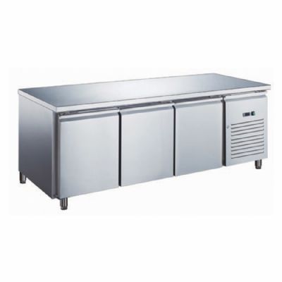 Table rfrigre inox positive avec vaporateur ventil - 3 portes - 417 litres - Sans dosseret - GN3101X