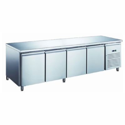 Table rfrigre inox positive avec vaporateur ventil - 4 portes - 553 litres - Sans dosseret - GN4101X