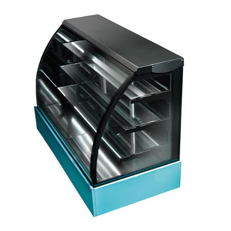 Vitrine chauffante professionnel pour ptisserie avec 3 tagres  +65C l=1804 mm - noir