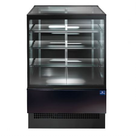 Vitrine professionnel chauffante ventilé avec 3 étagères et vitre vertical l=905 mm - RAL9005 Vitrine professionnel chauffante ventilé avec 3 étagères et vitre vertical l=905 mm - RAL9005