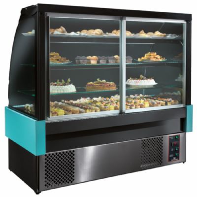 Comptoir froid ventilé noir 3 niveaux température +4/+8°C et 904 mm Comptoir froid ventilé noir 3 niveaux température +4/+8°C et 904 mm