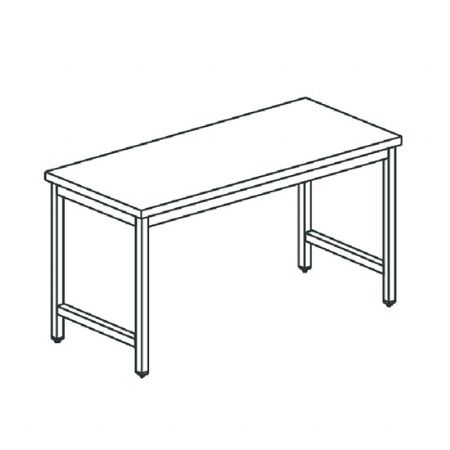 Plan de travail sans tagre sans dosseret 800x500 mm