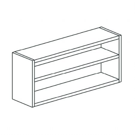 Armoire murale inox avec tagre intermdiaire ouverte 600x400 mm