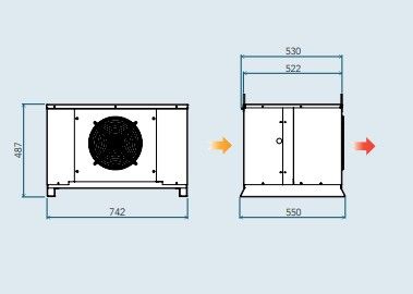 UNITE FRIGORIFIQUE POUR CHAMBRE FROIDE GAZ R452A -25C  -35C