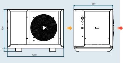 Unit Frigorifique Fractionne Triphas Gaz R452A -25C  -35C