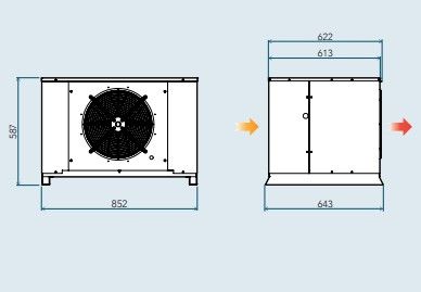 GROUPE FRIGORIFIQUE FRACTIONNE TRIPHASE GAZ R452A -5C  -10C