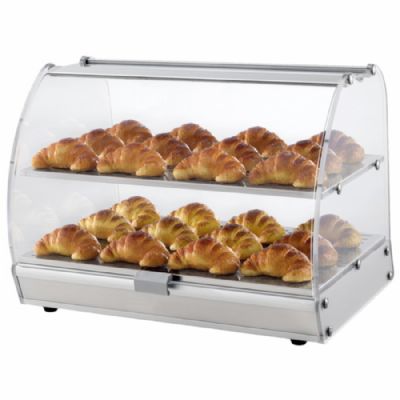 Armoire neutre 2 niveaux vitre bombée électrique avec 2 étagères Armoire neutre 2 niveaux vitre bombée électrique avec 2 étagères