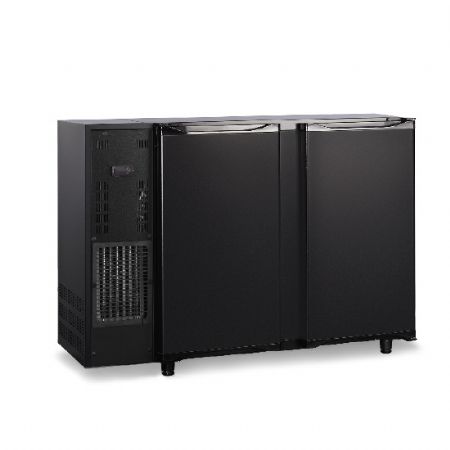 Armoire rfrigrateur professionnelle bar avec 2 portes battantes 380 litres -2/+8C - peinte en noir