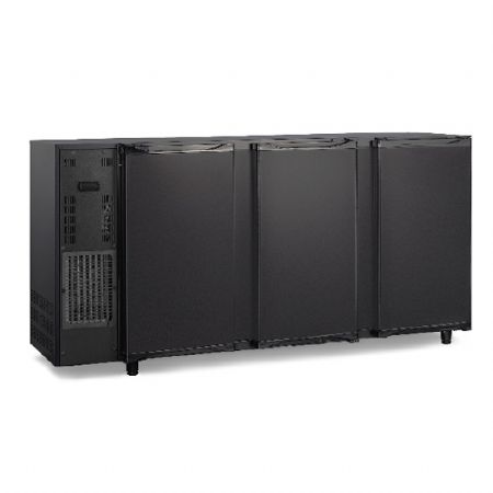 Armoire rfrigrateur professionnelle bar avec 3 portes battantes 587 litres -2/+8C - peinte en noir