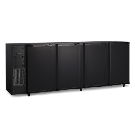 Armoire rfrigrateur professionnelle bar avec 4 portes battantes 794 litres -2/+8C - peinte en noir