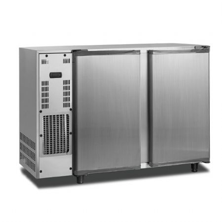 Armoire rfrigrateur professionnelle bar avec 2 portes battantes 380 litres -2/+8C - version inox