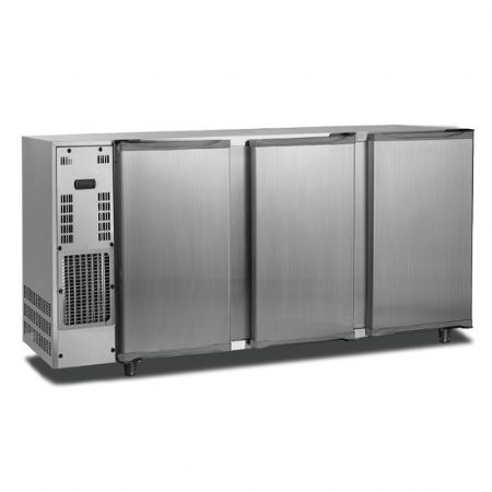 Armoire rfrigrateur professionnelle bar avec 3 portes battantes 587 litres -2/+8C - version inox