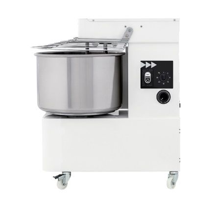 Ptrin  spirale professionnel pizzeria monophas  vitesse variable inox avec tte et cuve fixes 16L - 48kg/h