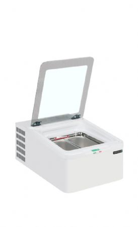 Mini conglateur pour glace  poser professionnel blanc 2 bacs 28 l -22/-10C - 490x790x345 mm