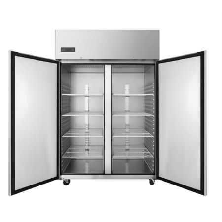 Armoire professionnelle ngative -20/-17 C en inox avec 2 portes 1235 litres - 1314x800x2065 mm