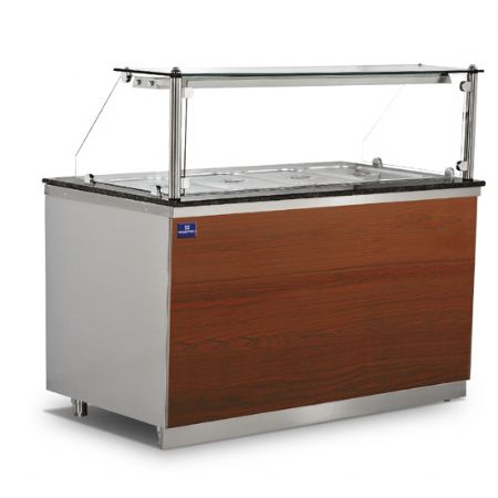 Bain-marie professionnel avec vitre vertical 3x GN 1/1