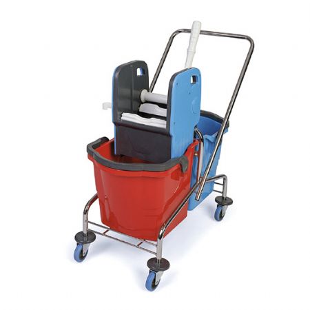 Chariot  franges double cuve de 25 litres chacunes