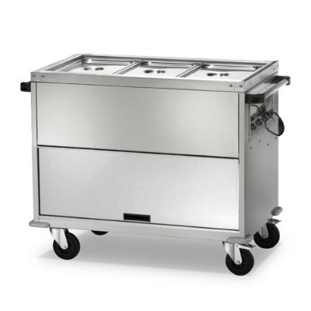 Chariot bain-marie 2x GN 1/1 monophas 2 zones de temperature