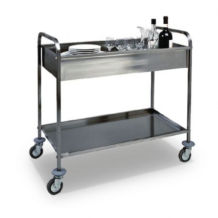 Chariot de dbarrassage pro avec 1 bac 900x500x150 mm et 1 tagre infrieure 900x500 mm