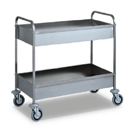 Chariot de dbarrassage pro avec 2 bacs 900x500x150 mm