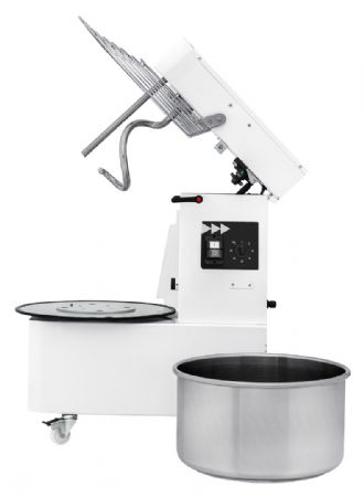 Ptrin  spirale professionnel pizzeria inox avec tte et cuve amovible 16L - 48kg/h