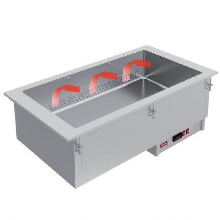 Elment bain-marie 2 GN 1/1  -  sec - ventil 790x610x373 mm